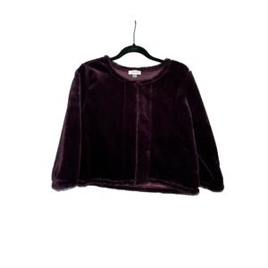 Calvin Klein Plum Faux Fur evening‎ jacket size L